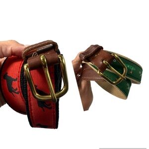 Preston black lab belt and golf belt made in New England USA size 40